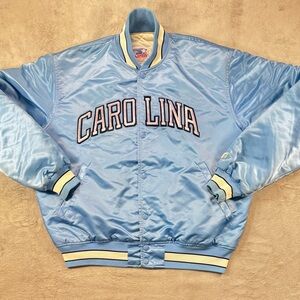 Very Rare 80’s UNC Tarheels Satin Starter Jacket Size Large With Spellout USA🔥